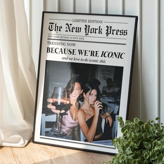 Custom Newspaper Print – Best Friend Gift, Dorm Wall Art