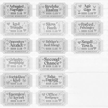 Book Club Ticket Acrylic Leaner | Bookish Decor Gift for Readers