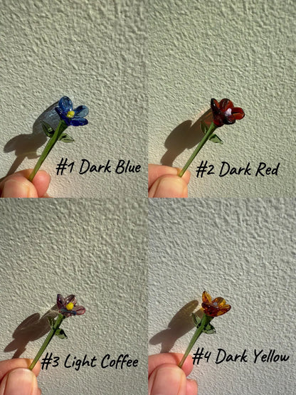 Mini Glass Flower Bouquet – Handcrafted Tabletop Gift