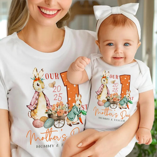 Our First Mother's Day Matching Shirt | Custom Mom & Baby Outfit
