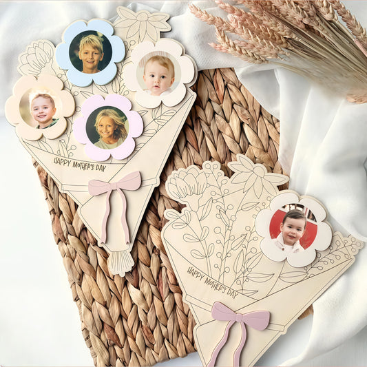 Mother's Day Floral Photo Frame | Flower Bouquet Picture Frame