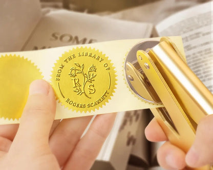 Custom Book Embosser Stamp | From the Library of | Ex Libris Gift