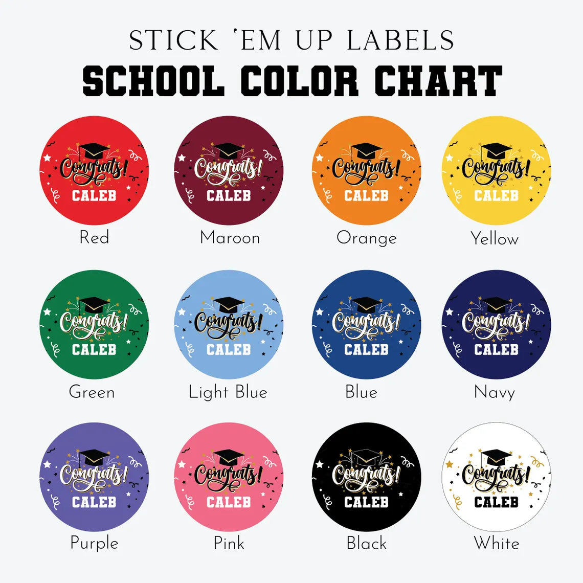 Graduation Water Bottle Labels – Custom Class of 2025 Grad Party Decor