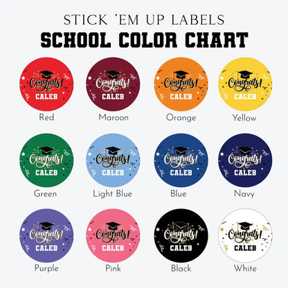 Graduation Water Bottle Labels – Custom Class of 2025 Grad Party Decor