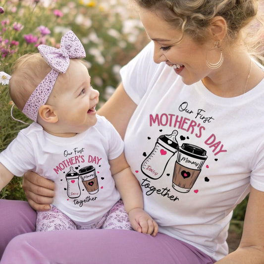 Our First Mother's Day Matching Shirt | Custom Mom & Baby Outfit