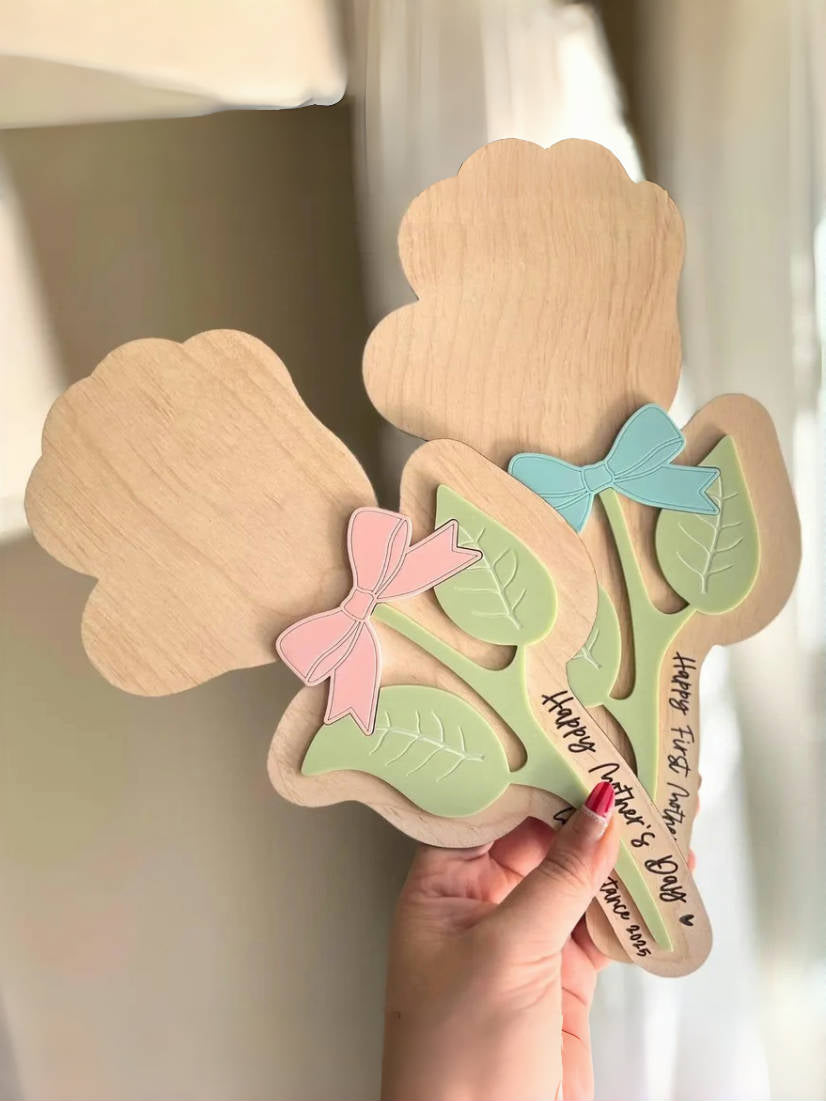 Handabdruck-Geschenk zum ersten Muttertag | Personalisierter Andenkenmagnet