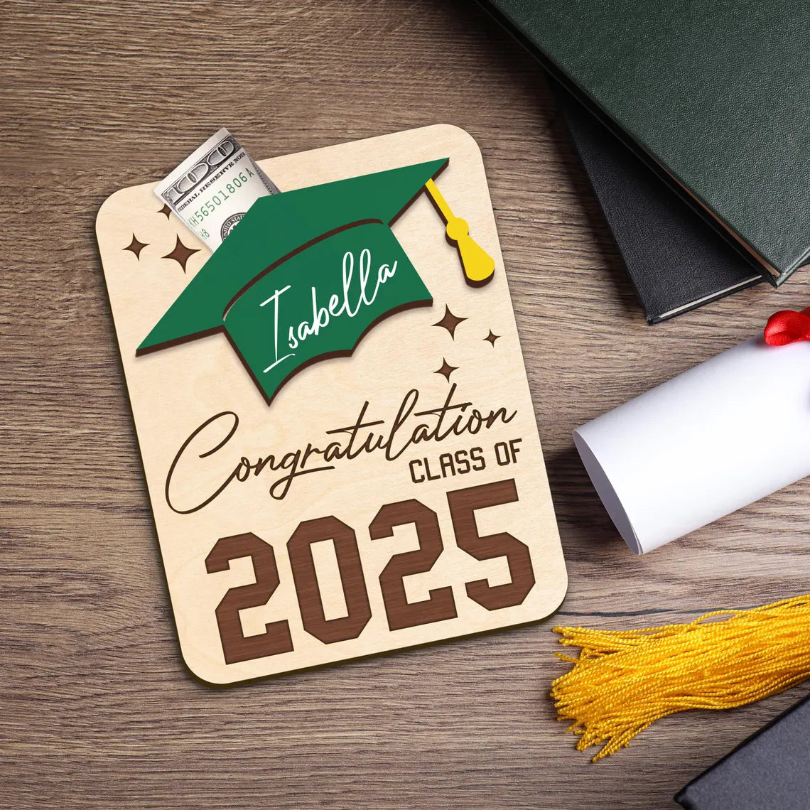 Personalized Graduation Money Holder – Class of 2025 Gift