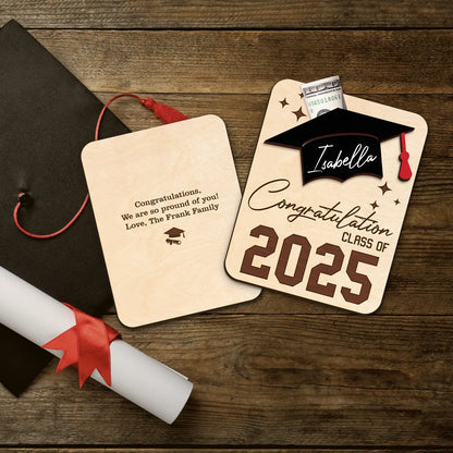 Personalized Graduation Money Holder – Class of 2025 Gift