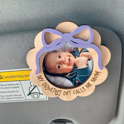 Personalized Mother’s Day Scallop Fridge Magnet Photo Frame – Custom Name Gift