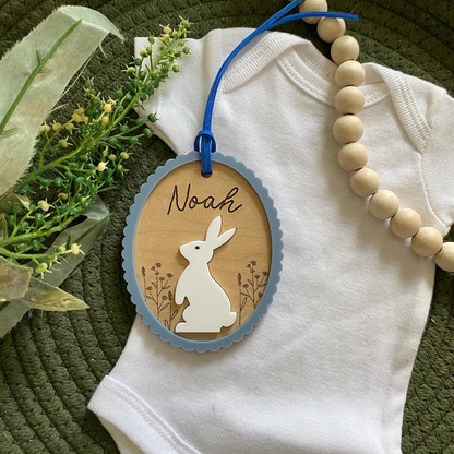 Custom Easter Basket Tag – Personalized Bunny or Goose Name Tag