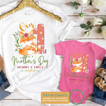 Our First Mother's Day Matching Shirt | Custom Mom & Baby Outfit