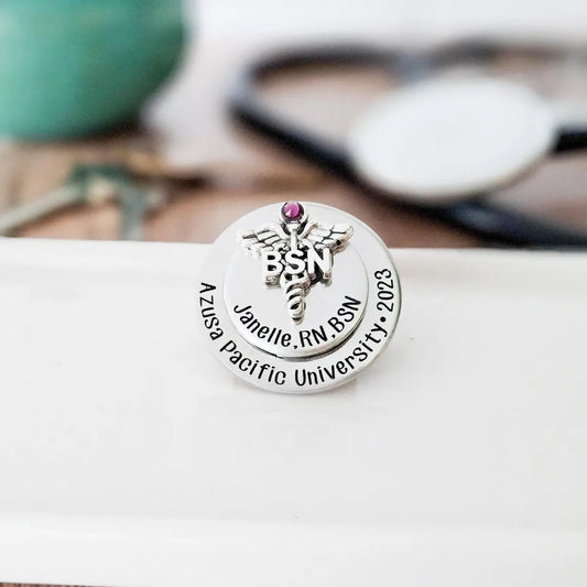 Elegant Nursing Pin – RN Pin for Pinning Ceremony & Graduation