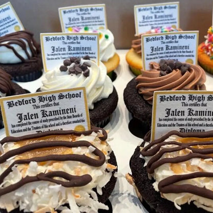 Custom Edible Graduation Diploma Cupcake Toppers | Class of 2025
