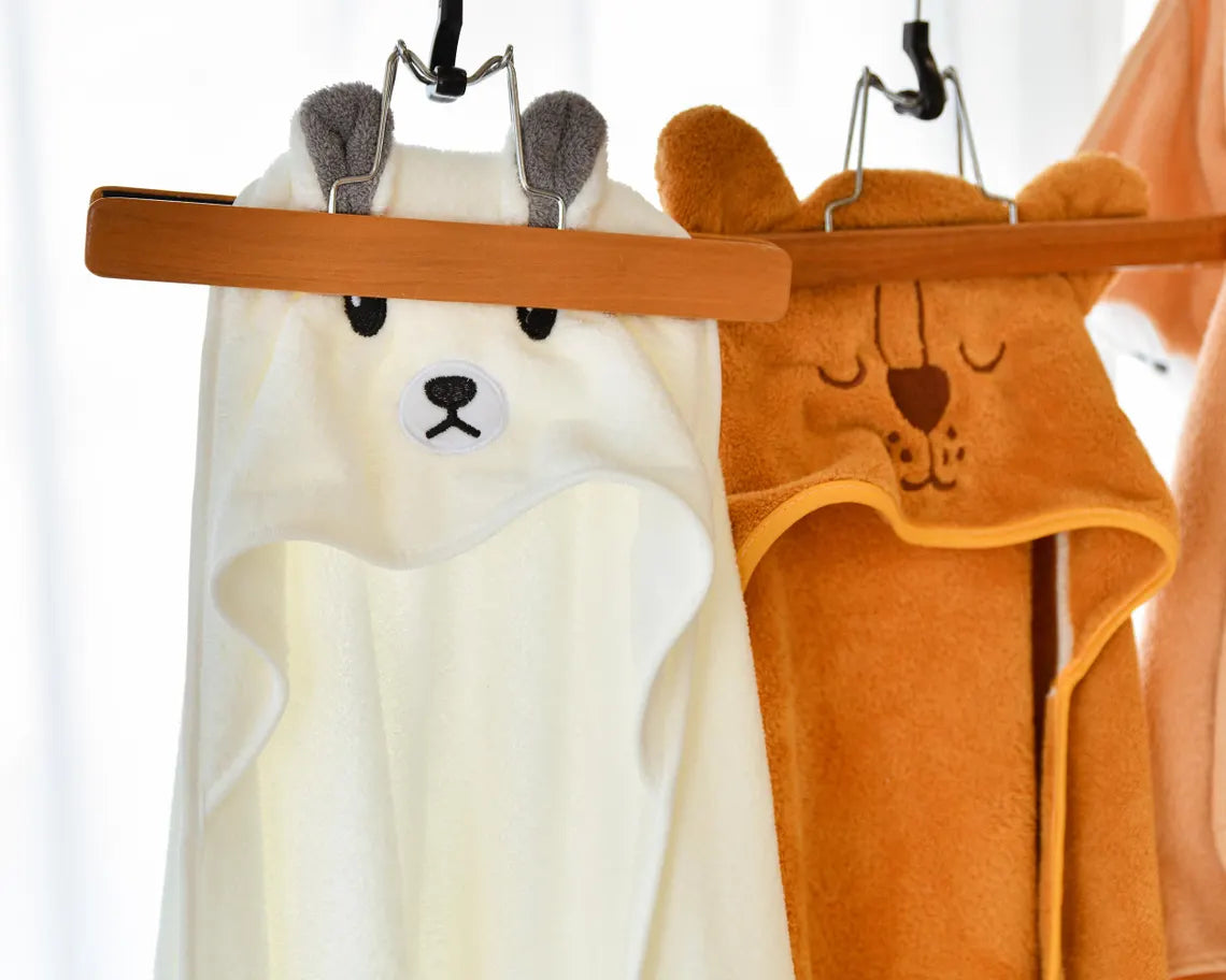 Personalized Hooded Baby Towel – Custom Name & Animal Design