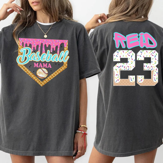 Personalized Baseball Drip Mama Shirt | Custom Team Mom hoodie Sweatshirt