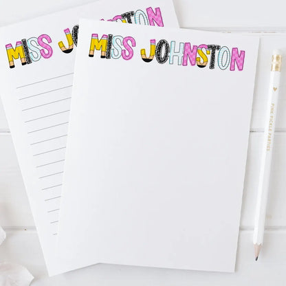 Personalized Teacher Notepad – Custom Gift for Teacher Appreciation