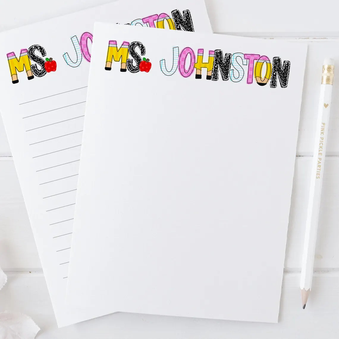Personalized Teacher Notepad – Custom Gift for Teacher Appreciation