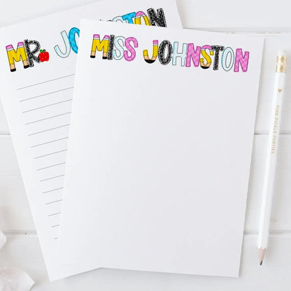 Personalized Teacher Notepad – Custom Gift for Teacher Appreciation