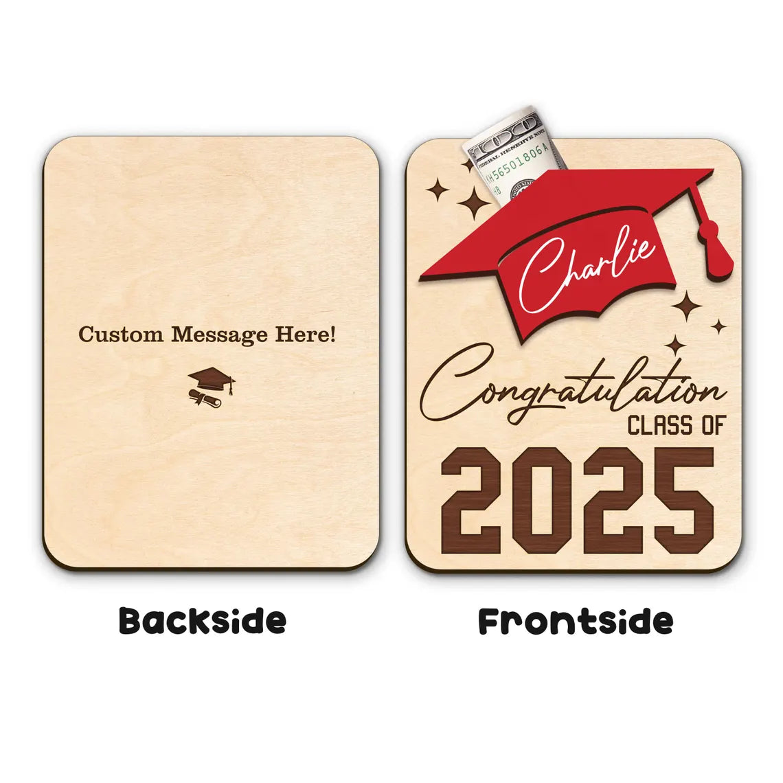 Personalized Graduation Money Holder – Class of 2025 Gift