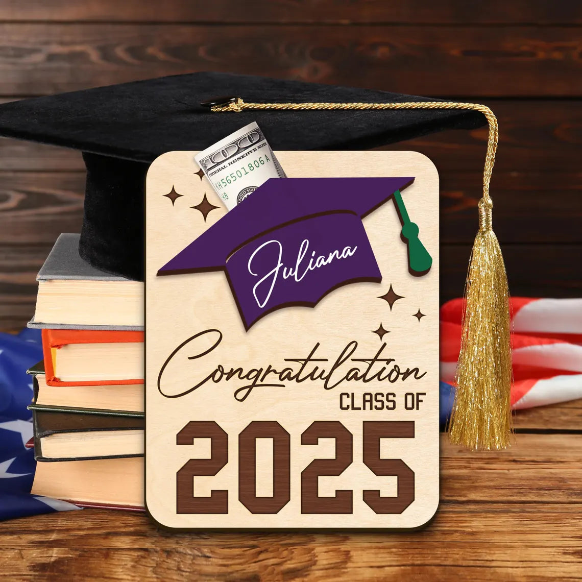 Personalized Graduation Money Holder – Class of 2025 Gift
