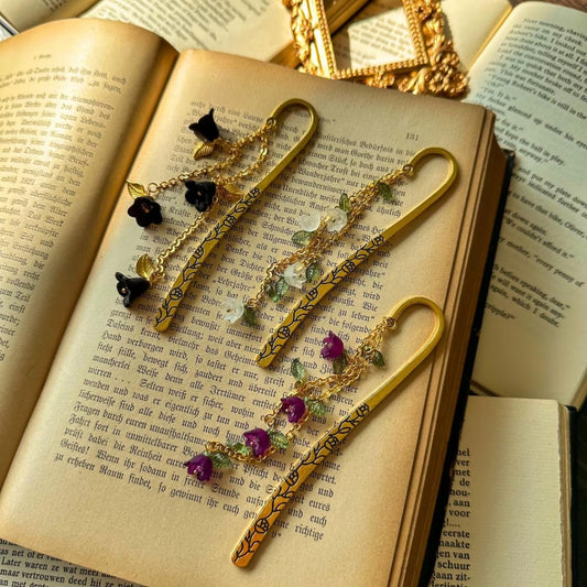 Custom Flower Bookmark – Multiple Colors | Fairycore Metal Charm
