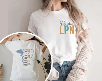 Personalisiertes Krankenschwester Shirt mit Namen – Personalisiertes RN CNA Geschenk Unisex T-Shirt