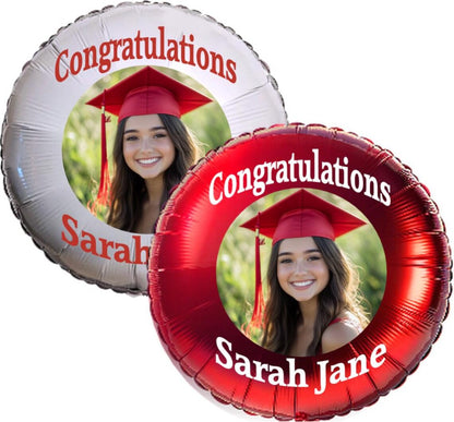 2025 Graduation Balloons – Custom Name & Photo Foil Set For 2