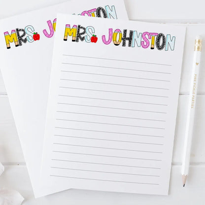 Personalized Teacher Notepad – Custom Gift for Teacher Appreciation
