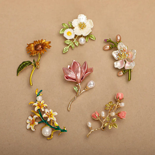 Birth Month Flower Brooch – 12 Unique Designs Gift for Her