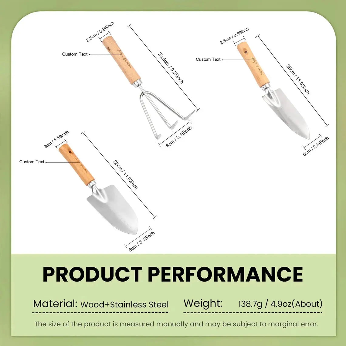 Personalized Gardening Bag & Tools – Gift for Mom & Grandma