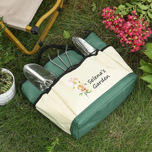Personalized Gardening Bag & Tools – Gift for Mom & Grandma