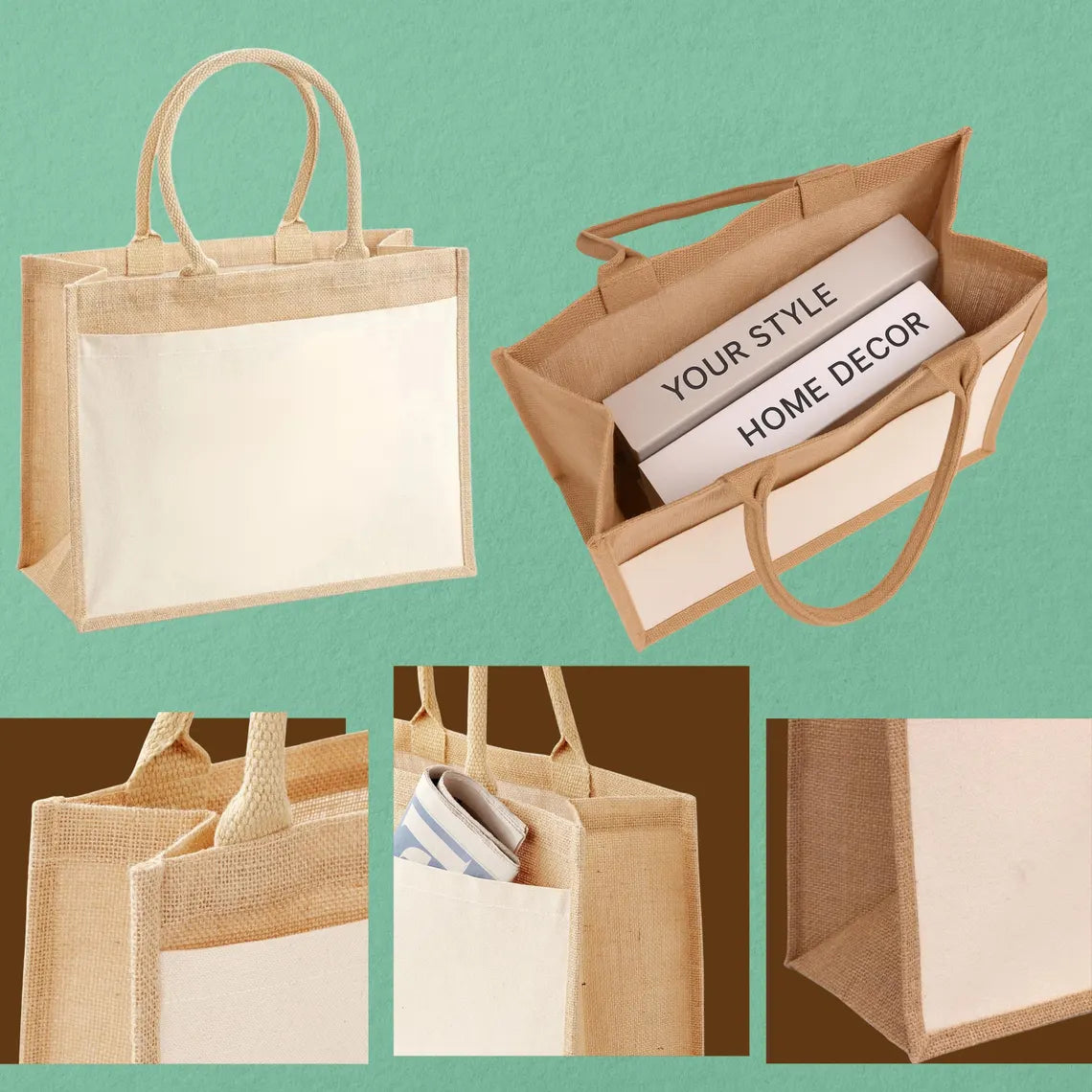 Personalized Teacher Jute Tote Bag – Custom Appreciation Gift