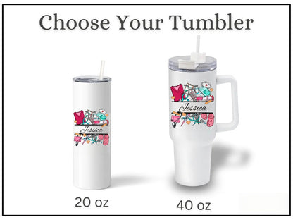 Custom Nurse Tumbler - Personalized 40oz with Handle