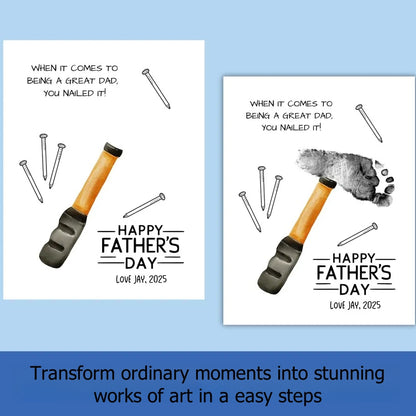 Nailed It! Father’s Day Handprint Art Gift Canvas Print (Unframed)