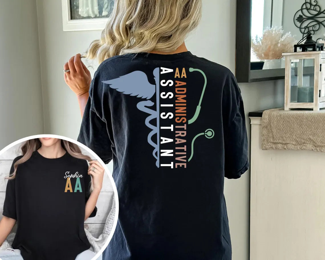 Personalisiertes Krankenschwester Shirt mit Namen – Personalisiertes RN CNA Geschenk Unisex T-Shirt