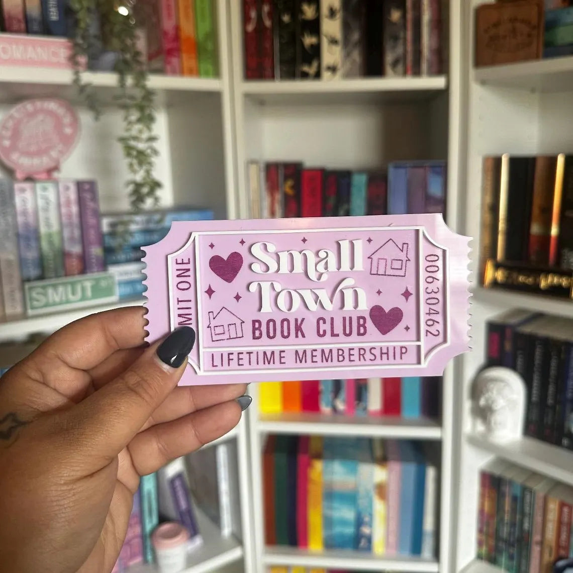 Book Club Ticket Acrylic Leaner | Bookish Decor Gift for Readers