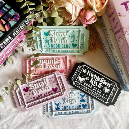 Book Club Ticket Acrylic Leaner | Bookish Decor Gift for Readers