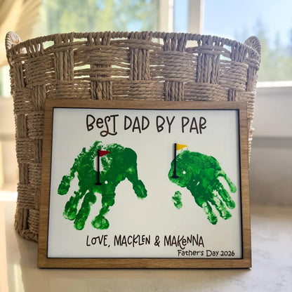 Father’s Day Golf Handprint Sign – Personalized Dad Gift 2026