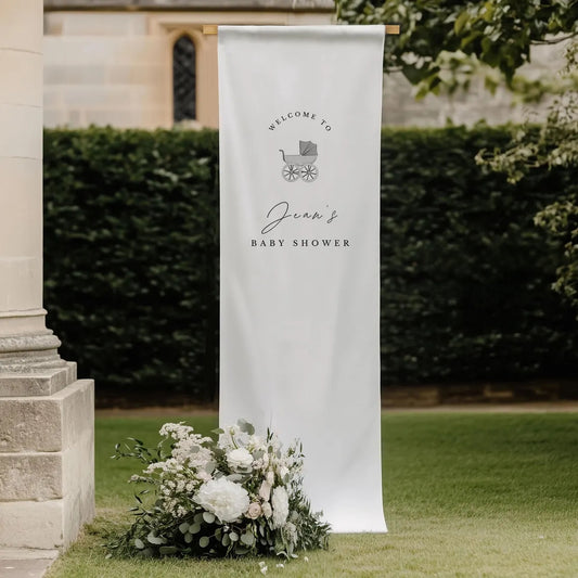 Personalized Baby Shower Welcome Sign – Rustic Decor