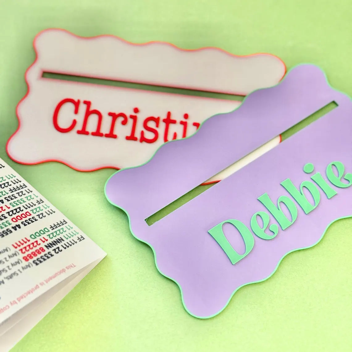 2-Pack Personalized Mahjong Line Readers – Custom Gift Set