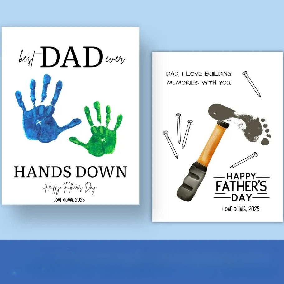 Nailed It! Father’s Day Handprint Art Gift Canvas Print (Unframed)