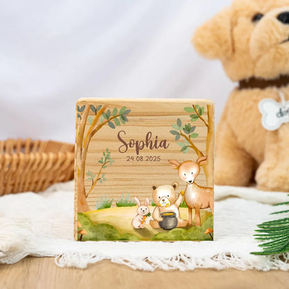 Personalized Wooden Money Box for Kids | Custom Name