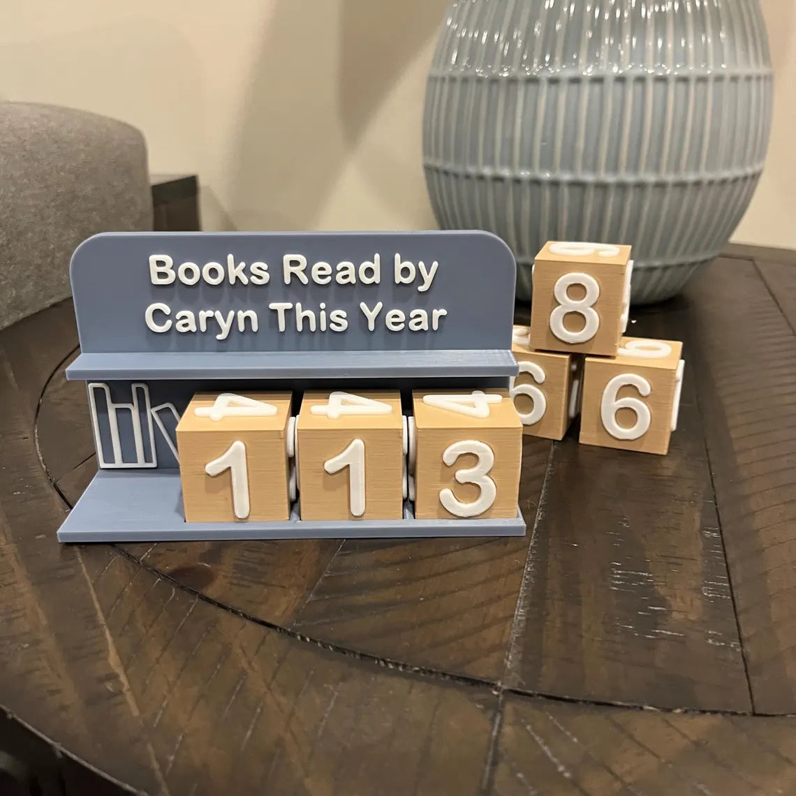 Personalized Book Tracker – Custom 3D Printed Counter Sign