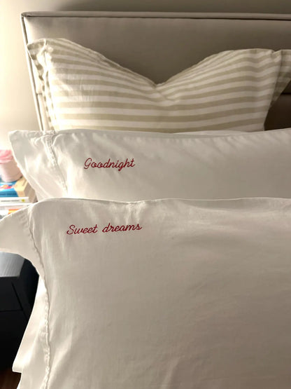 Custom Embroidered Pillowcase – Standard & Queen Sizes