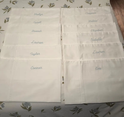Custom Embroidered Pillowcase – Standard & Queen Sizes