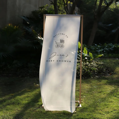 Personalized Baby Shower Welcome Sign – Rustic Decor