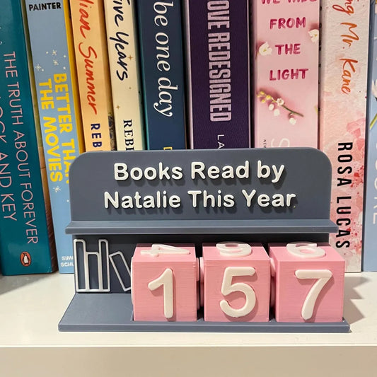 Personalized Book Tracker – Custom 3D Printed Counter Sign