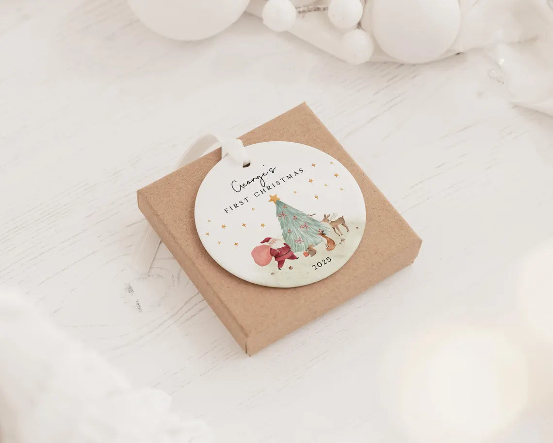 Personalized Baby’s First Christmas Ceramic Ornament Keepsake