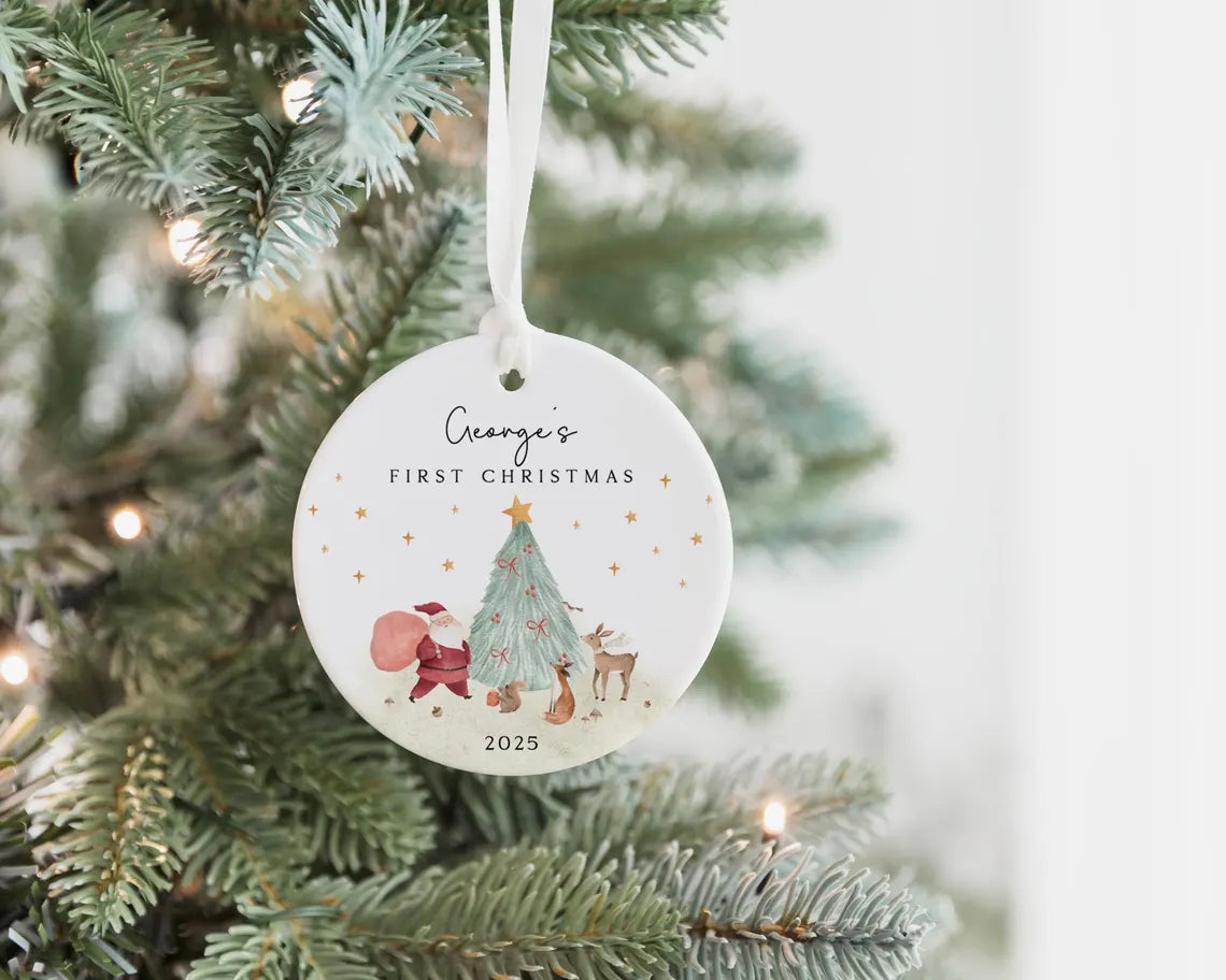 Personalized Baby’s First Christmas Ceramic Ornament Keepsake