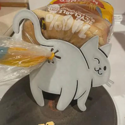 Funny Cat Bread Clip – 3D Printed Cat Butt Bag Holder for Cat Lovers